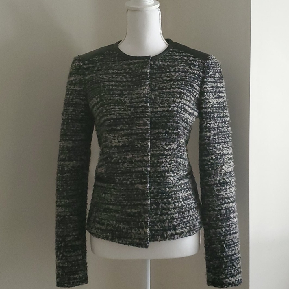 Ann Taylor jacket with leather accents